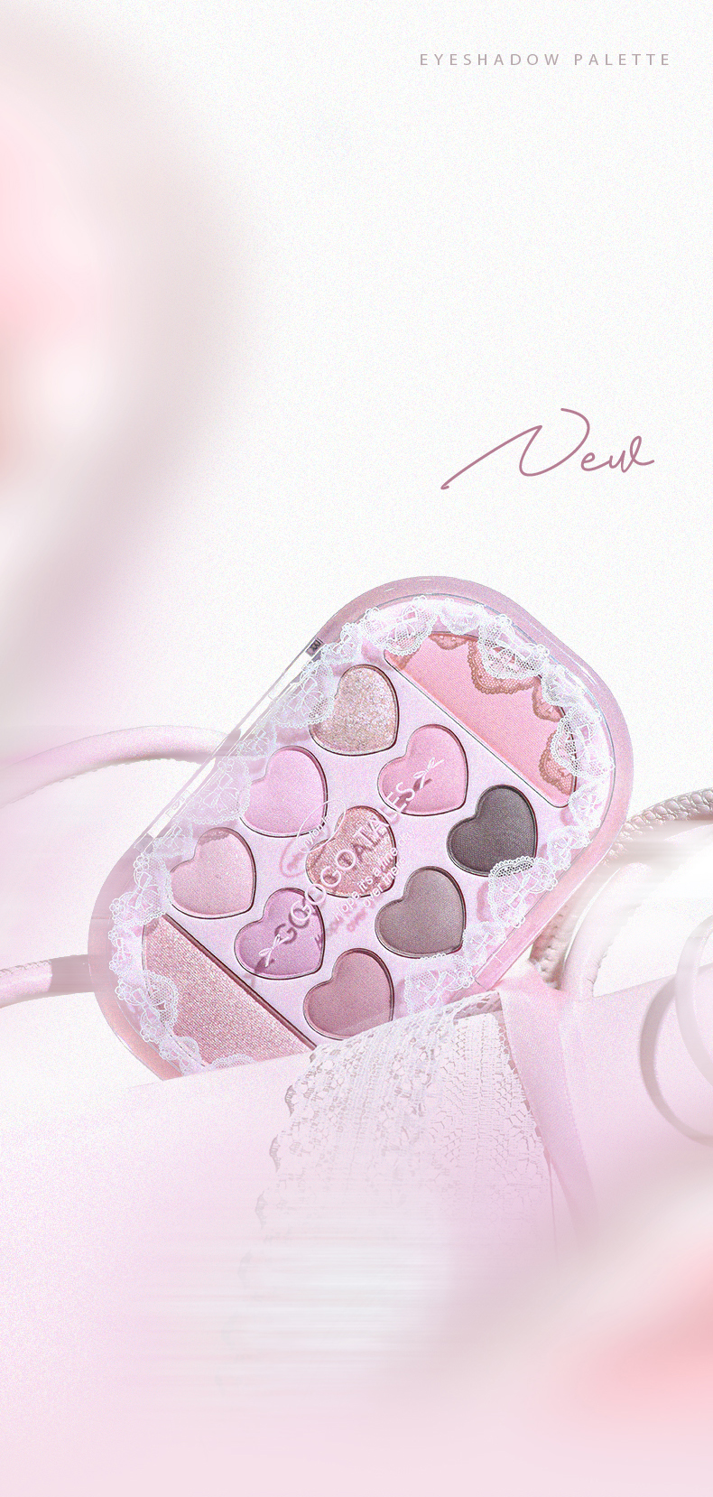 GOGO TALES lace heart eyeshadow palette